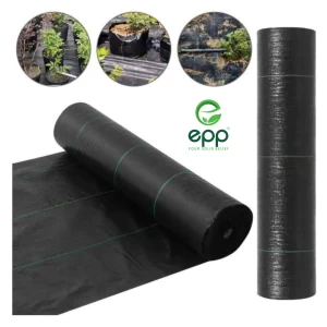PP woven weed control landscape fabric black ground cover anti weed mat PP woven landscape fabric black weed control mat