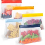 Eco friendly Ziplock Leakproof Freezer Bag Wholesale Reusable PEVA Food Packing Storage Bag