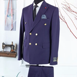 Mens Suit Latest Design cruvaze dark purple color Suit Men turkish design
