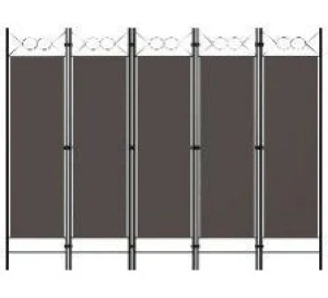 vidaXL 5-Panel Room Divider Anthracite 78.7"x70.9"