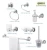 Import Hotel Home Bathroom Accessories Set Wall Mounted Hardware Towel Hook from China