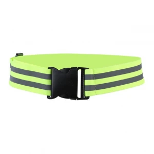Customized Logo Hi Vis High Quality Reflective Running Waist Elastic Safety Belt With Reflector Waterproof
