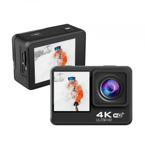 Real 4K 60fps WIFI waterproof action camera with dual screen