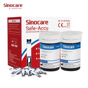 Sinocare CE Approved Glucometer Strips Blood Glucose Meter Test Strips, Diabetic Test Strips for Safe-Accu