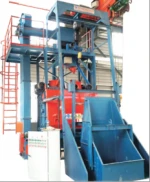 BATCH(RUBBER BELT)SHOT BLASTING MACHINE WITH LOADING BUCKET