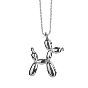 Stainless Steel Balloon Dog Pendant Necklace