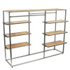 Metal Frame Store Gondola Shelving Rack Double Sided Modular Retail Display