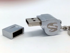 SM-033 stationery metal whistle shaped 1gb 2gb 4gb 8gb usb flash drives