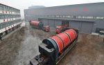 Rotary dryer kills kitchen leftovers and sludge