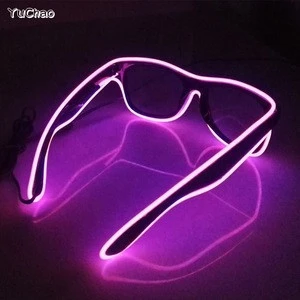 10 Colors Choice Flashing EL Wire Led Glasses Neon Glow Rope Luminous Party Lighting Colorful Glowing Gift For Party Decor