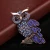 Import 10 Designs Luxury Antique Gold Bronze Rhinestone Animal Brooch Pin Color Austrian Crystal Owl Brooch from China