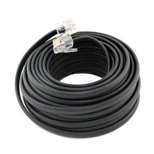 10m Flat Jumper Extension Cable 2 Pair 4 cores Spiral Spring Utp Rj11 Telephone Patch Cord