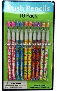 10packs Multi- Push Pencils in blister card
