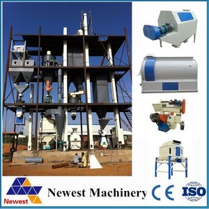 10t/h automatic poultry feed making machine/chicken feeds product line/pellet machine for animal feed