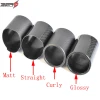 120mm Universal Decorative Muffler Tip Straight And Curly Carbon Fiber Exhaust Pipe Cover