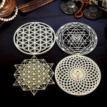 13.5cm  laser cut wooden Sacred Geometry Bundle Flower Life Star Tetrahedron Torus Wall Art  Home Decor Meditation Symbol