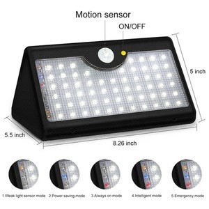 14 led solar motion sensor light security outdoor light powered sensing light lamp