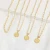 Import 14K Real Gold Plated Paperclip Chain Necklace Cute Hexagon Letter Pendant Initial Choker Necklace Gold Layered Necklaces from China