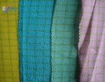 150D Single Woven Checked 100% Viscose Rayon Fabric For Morocco Tunisa Bath Glove Mitt