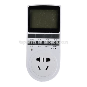 15A 1800W LCD Weekly Programmable Digital Plug-in Timer Switch Socket With 3-Prong Outlet for Energy Saving