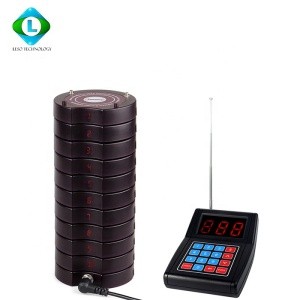 1.5km Connection 1 Transmitter+10 Pagers Wireless Queue Calling System Pager for Restaurant