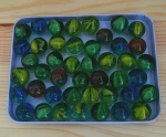 16mm Eight flower glass marbles for toy checkers