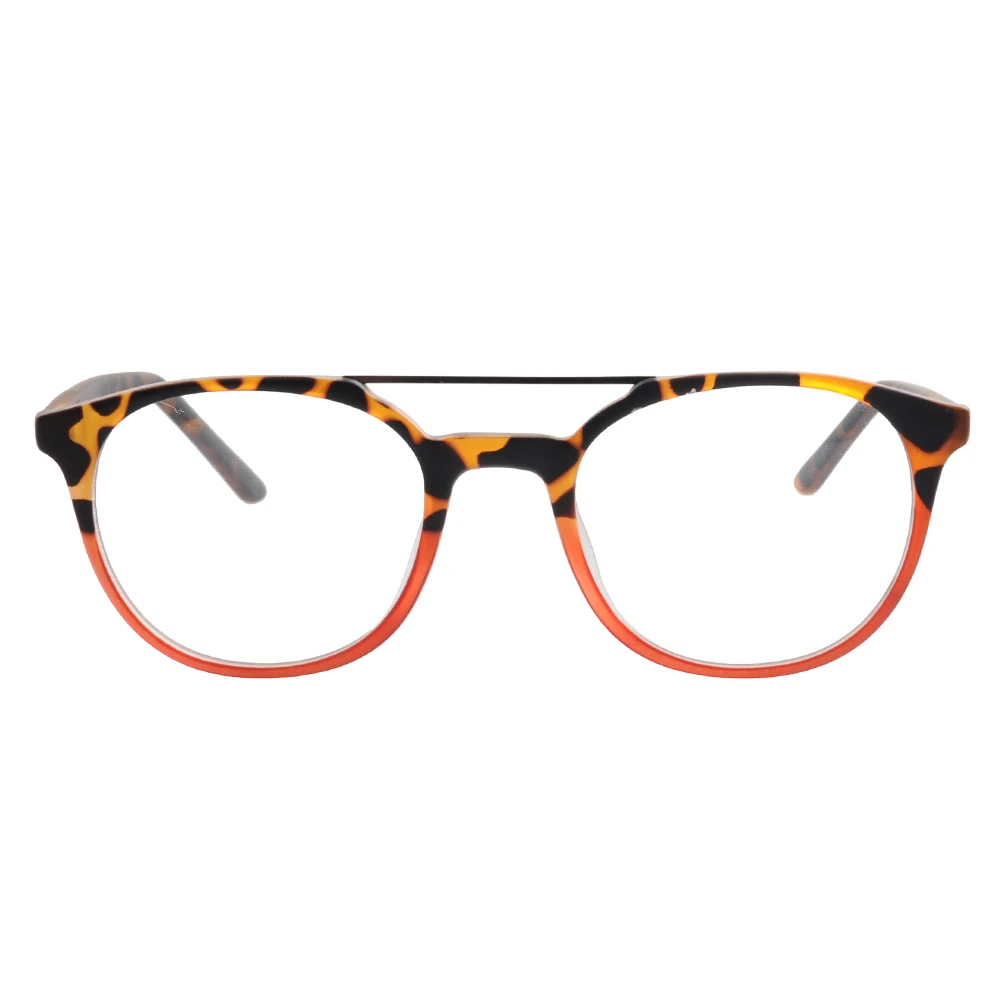 18010 Fashion double bridge leopard print cp optical frames eyewear