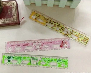 18cm plastic student ruler / carton kids ruler / high quality colorful ruler