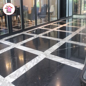 1Premium Black Nero Marquina Marble With White Veins For Floor Tiles And Countertop