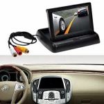 2 video input 4.3" Foldable HD Color TFT-LCD Monitor screen fits all car Reversing camera and CCTV camera