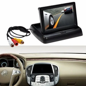 2 video input 4.3&quot; Foldable HD Color TFT-LCD Monitor screen fits all car Reversing camera and CCTV camera