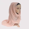 20 colors Hot Selling Women Pleated Crinkle Hijab Muslim Head Wrap Shawl Plain Solid Wrinkled Scarf 180*90cm