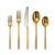 Import 20 Piece Luxury Brushed  Gold Plated Matte Flatware Set For Wedding Party Hotel from China