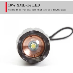 2000 Lumen XML T6 LED Flashlight Waterproof Camping Torch Adjustable Focus Zoom Tactical Flashlight