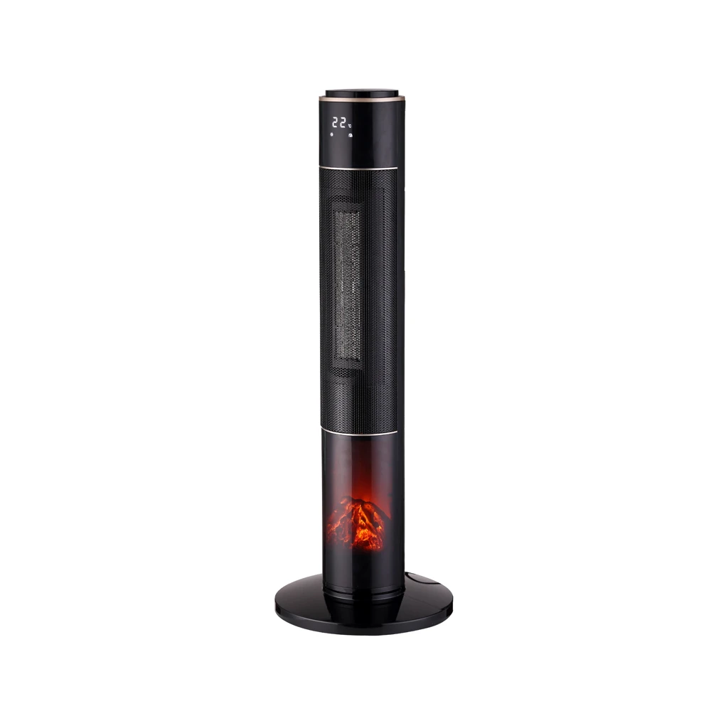 2000W portable quick heating tower PTC heater with fireplace room electric heater