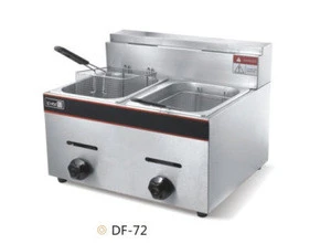 2018 good price industrial double baskets automatic deep fryer