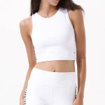 2018 New Custom Print Women Sport Tank Top Ladies White Workout Gym Sublimation Tank Top Women Fitness