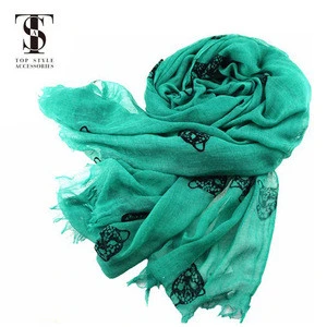 2018 New design with new fabric blended material soft feel scarf