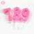Import 2018 New style birthday pink number candle, cake candle from China