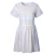 Import 2019 Fashion Womens Short Sleeve Pleated Loose Swing Casual Dress S-XL Apparel from Hong Kong