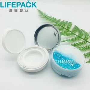 2019 New Product DIY Round BB cushion case Powder Foundation Case With Mirorr For Personal Skin Care Cream