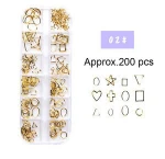 2020 1 Box Multi Size Nail Rhinestones 3D Crystal AB Clear Nail Stones Gems Pearl DIY Nail Art Decorations Gold Rivet Rhinestone
