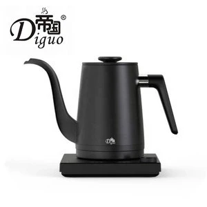 2020 New 1000ml 24Oz Black Digital Variable Temperatures Setting Stainless Steel Duck Neck Kettle For Pour Over Coffee Tea