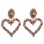 Import 2020 new fashion jewelry Women Girls Rhinestone Exaggelated Large Drop Geometric Earrings Statement Dangle heart Earrings from China