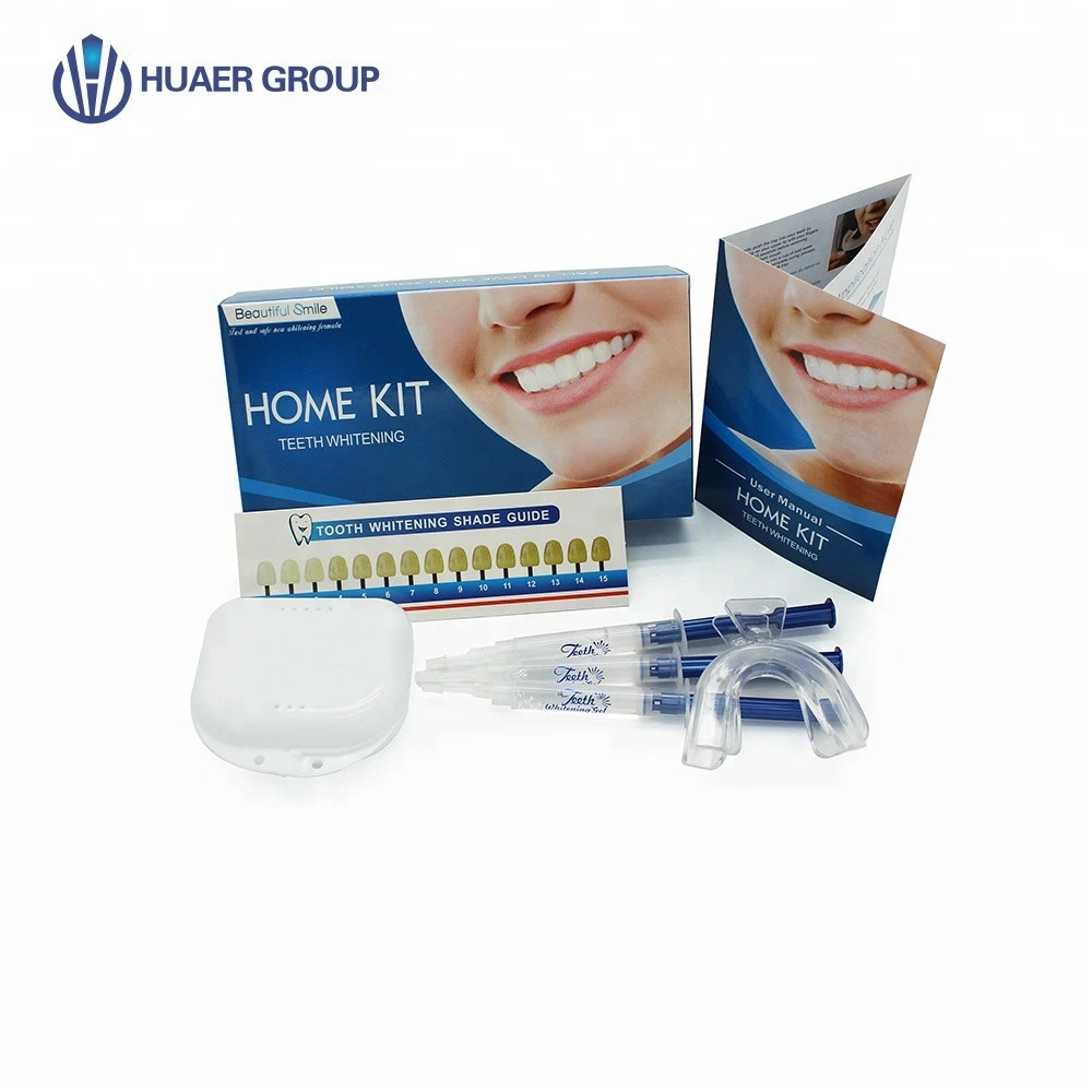 2020 popular teeth whitening home kit 3ml peroxide dental bleaching gel teeth whitening kit