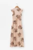 2020 Women Casual dress chiffon new style Floral V-neck long dress