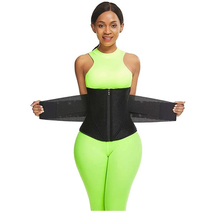 2021 Adjustable Neoprene Waist Protection Wrap Band Back Lumbar Support Brace Women Stomach Sweat Waist Trainer Trimmer Belt