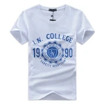 2021 Casual Fashion Printed 100% Cotton Quick Dry Breathable Round Collar Plus Size Men t-Shirts