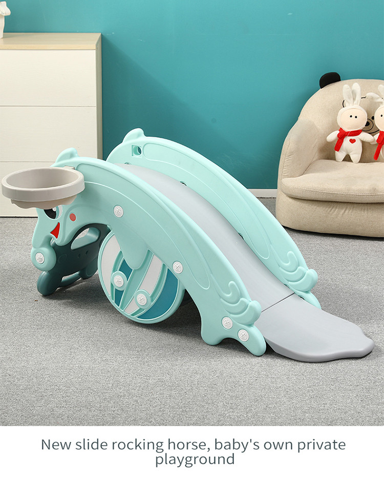 2021 Hot 3 in 1 Toddler Slide & Rocking Toy Easy Set Up Baby Playset for Indoor Multifunctional Indoor Baby Rocking Horse