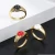 Import 2021 new arrival 18k gold plated finger rings jewelry colorful cute happy smile face band rings women from China